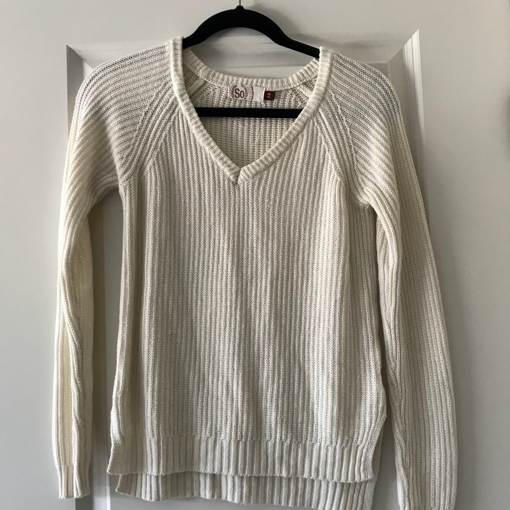 white sweater